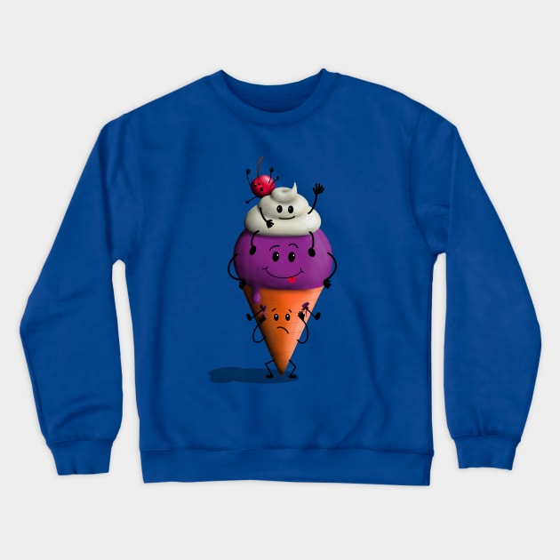 Emotional Ice Cream Crewneck Sweatshirt by JoshErichDigitalInk